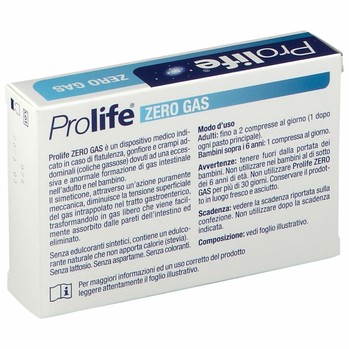 Prolife zerogas 45 compresse masticabili