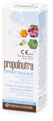 Propolnutra spray nasale soluzione salina ipertonica con acido ialuronico 20 ml
