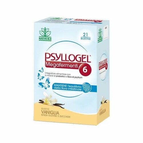 Psyllogel Megafermenti 6 Integratore Fermenti Lattici Gusto Vaniglia 20 Bustine