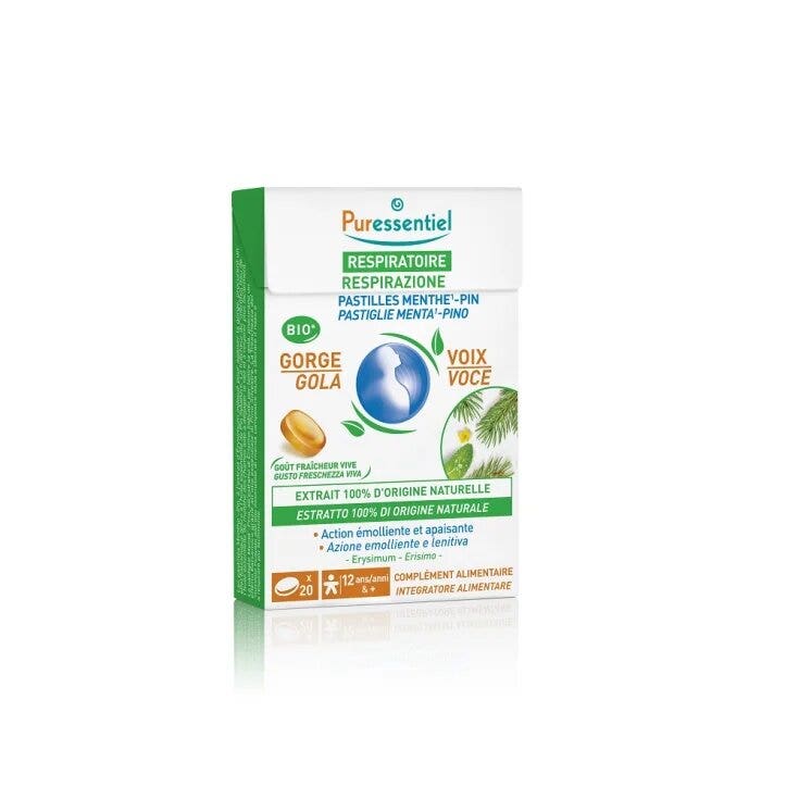 Puressentiel respirazione 20 pastiglie menta pino