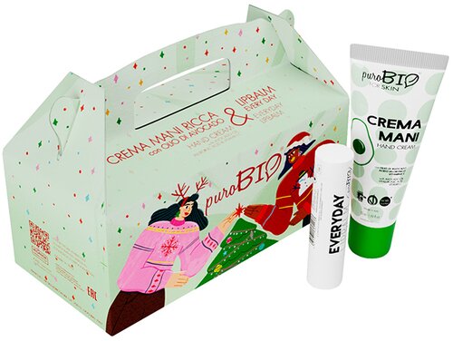 Purobio kit crema mani + lipbalm everyday