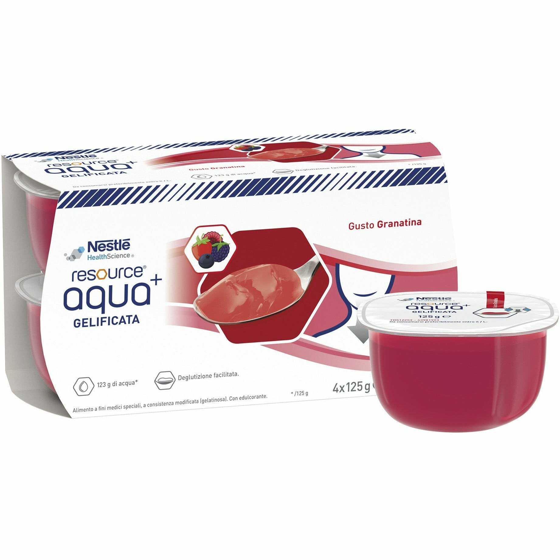 Resource aqua acqua gelificata+grenada cup 6 4x125 g