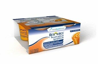 Resource aqua acqua gelificata+orange cup 6 4x125 g