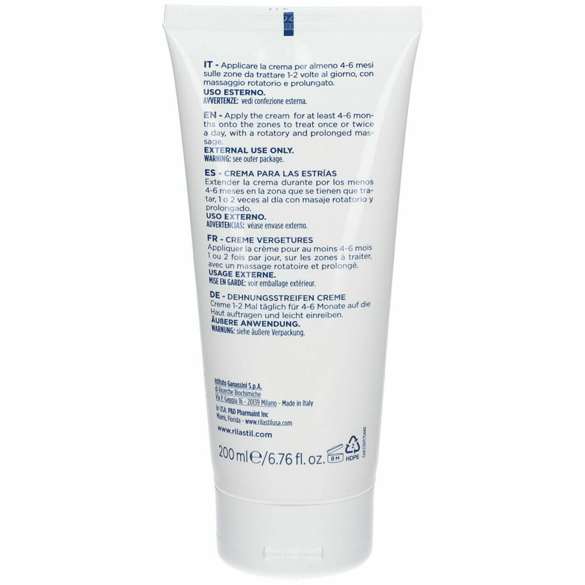 Rilastil smagliat crema 200ml nf