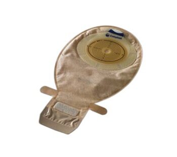 Sacca per ileostomia con hide/away aperta ricoperta in tessuto non tessuto ritagliabile con velcro 10/76mm misura maxi 650ml 30 pezzi