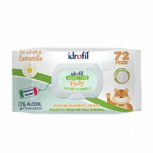 Salviettine baby camomilla 72 pezzi