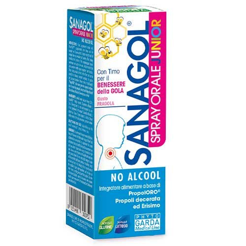Sanagol Spray Orale Junior Benessere Respiratorio Fragola 20 ml