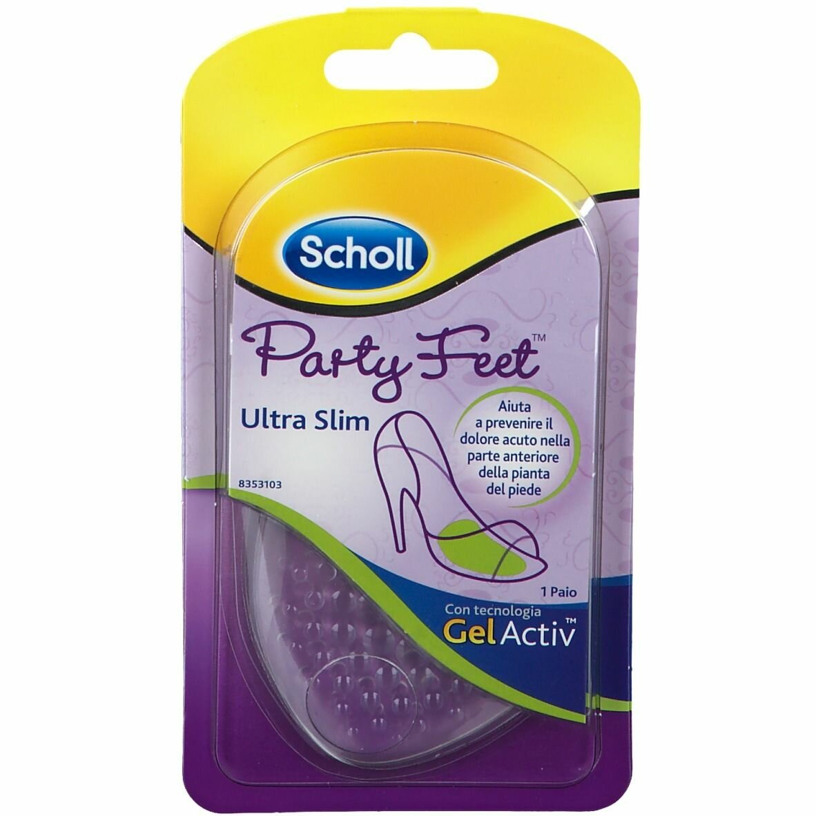Scholl Party Feet Ultra Slim cuscinetto plantare in gel 1 paio