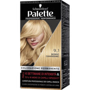 Schwarzkopf palette professional performance colorazione permanente 9-1 biondo chiarissimo 170g