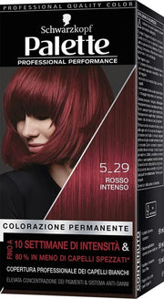 Schwarzkopf palette professional performance colorazione permanente per capelli tonalita' 5-29 rosso intenso 170 g