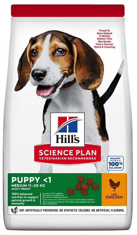Science plan canine puppy medium chicken 12 kg