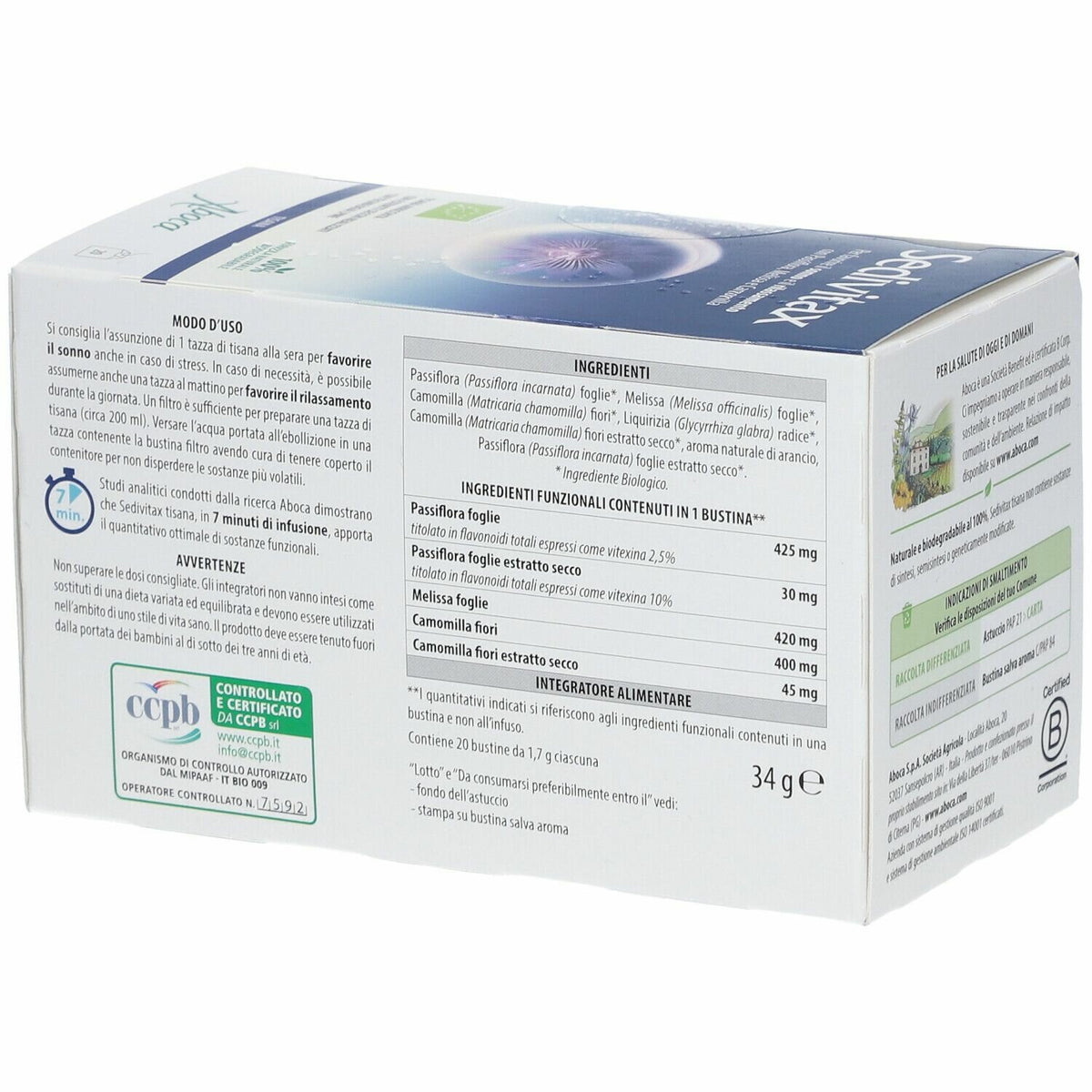 Sedivitax tisana 20bust