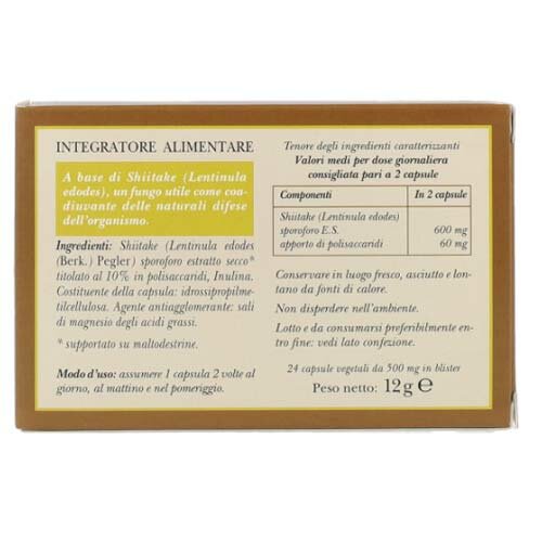 Shitake 24 capsule vegetali