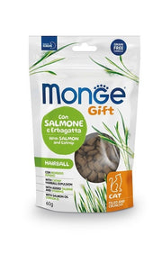 Monge Filled & Crunchy Hairball Snack Per Gatti Salmone E Erbagatta 60g