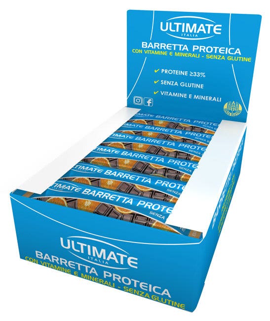Ultimate barretta proteica fondente arancia 24x40g