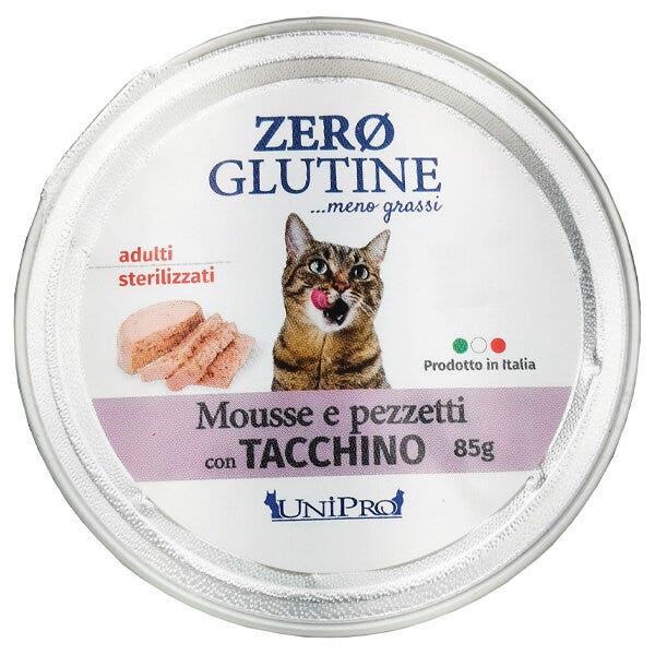Unipro zero glutine gatto con tacchino 85g