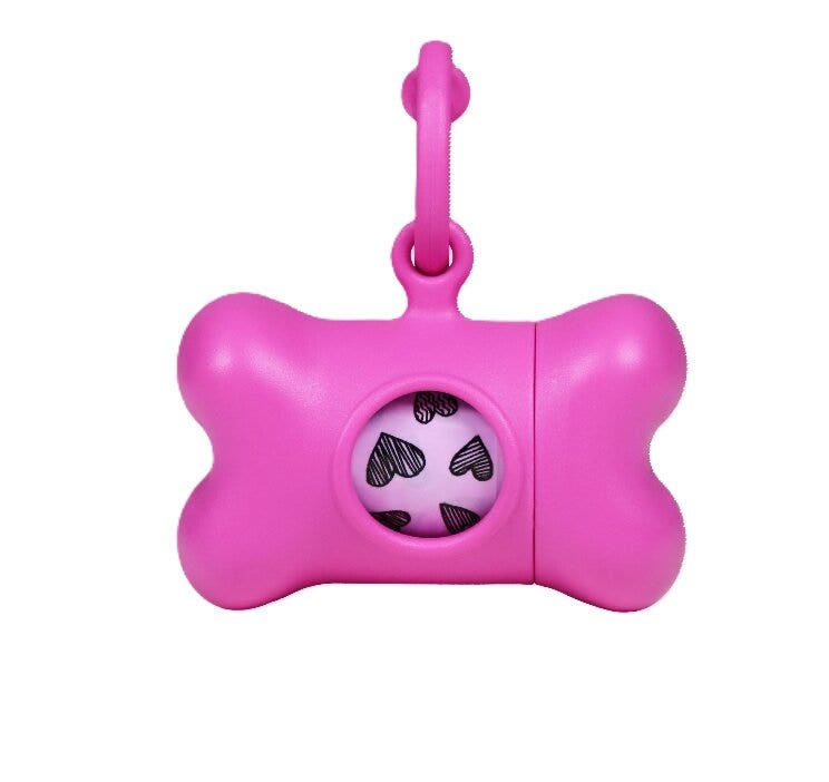 United pets bon tonico nano collezione classic colore rosa porta sacchettini igienici