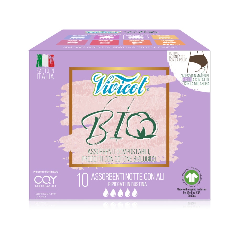 Vivicot ali notte cotone 10 pezzi
