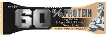 Weider 60% protein bar cook/cr